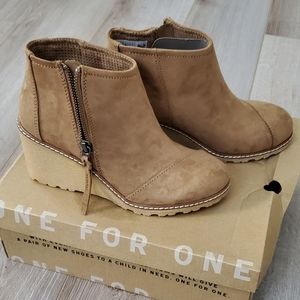 TOMS wedge booties
